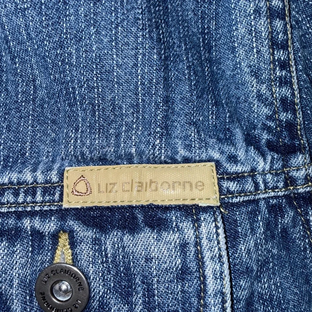 Liz Claiborne Petite Vintage Denim Jean Jacket Size 8P